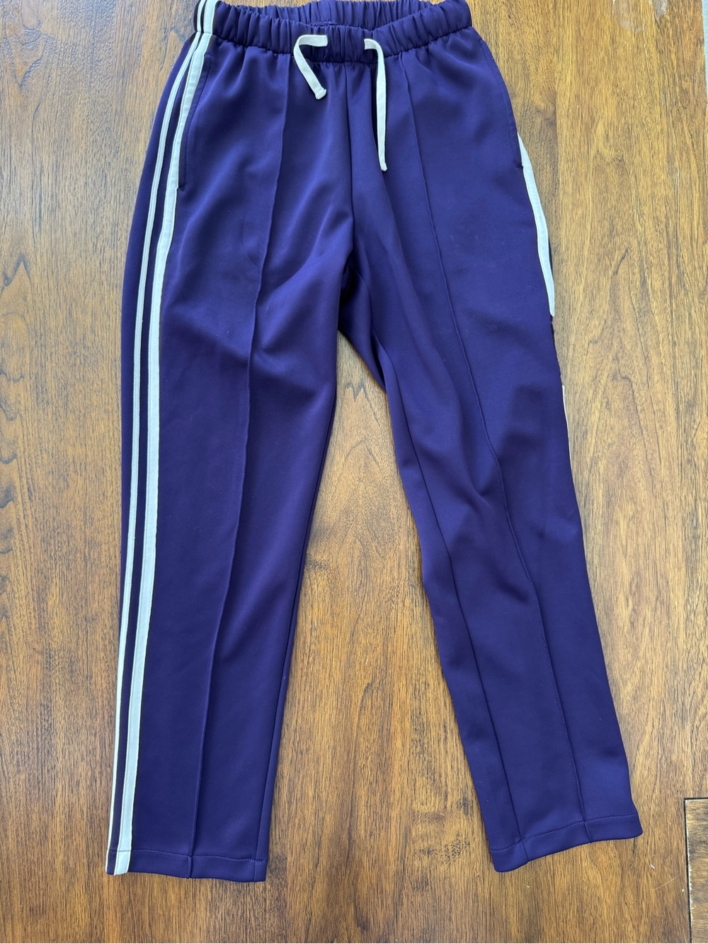 Men's Purple Joggers with White Stripes